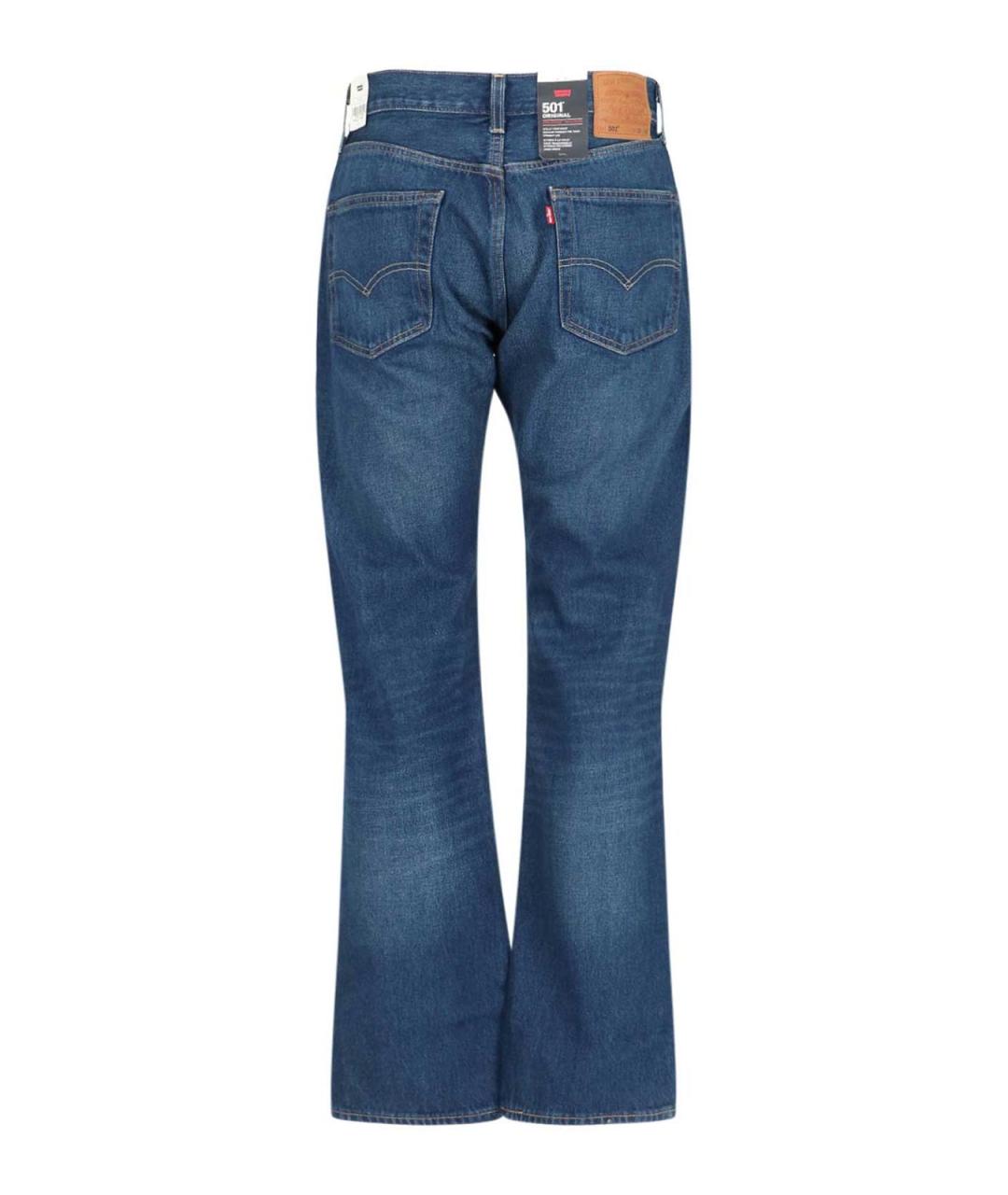 LEVI'S Синие хлопковые прямые джинсы, фото 2