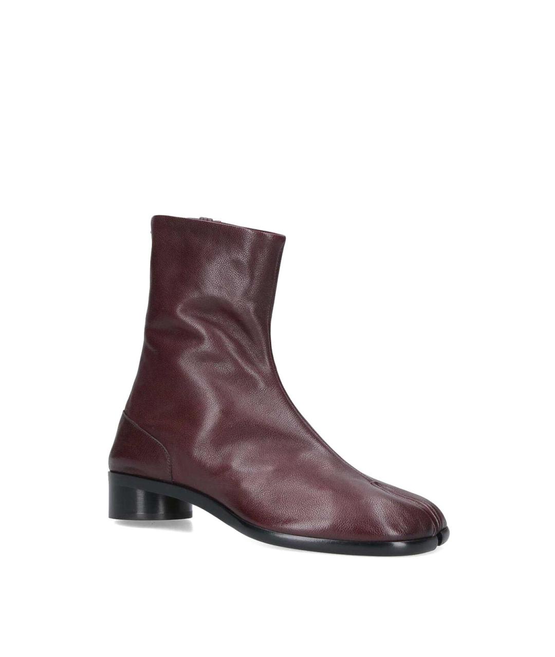 MM6 MAISON MARGIELA Коричневые кожаные низкие ботинки, фото 2