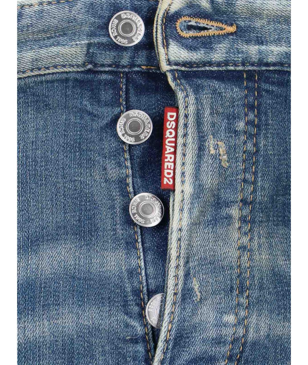 DSQUARED2 Синие прямые джинсы, фото 5