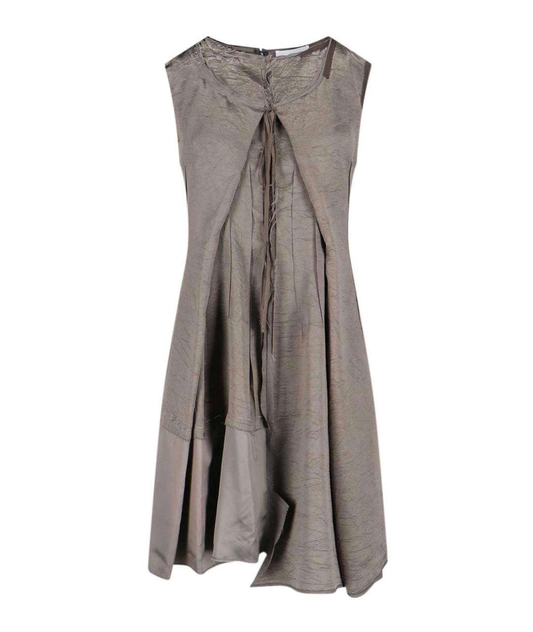 MAISON MARGIELA Бежевое вискозное повседневное платье, фото 1