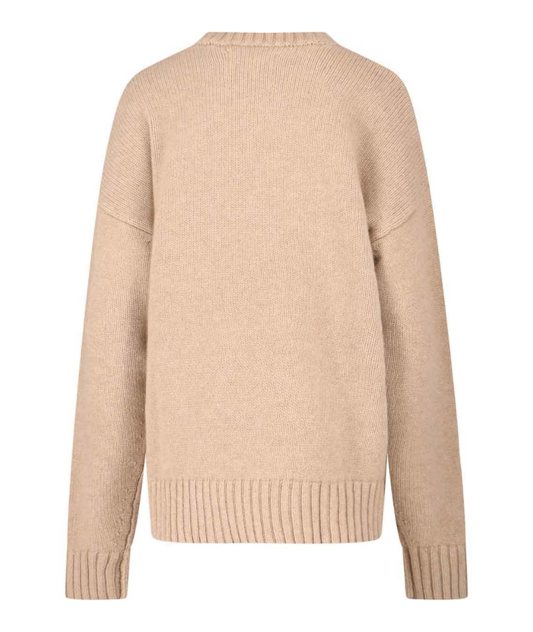 EXTREME CASHMERE Бежевый кашемировый джемпер / свитер, фото 2
