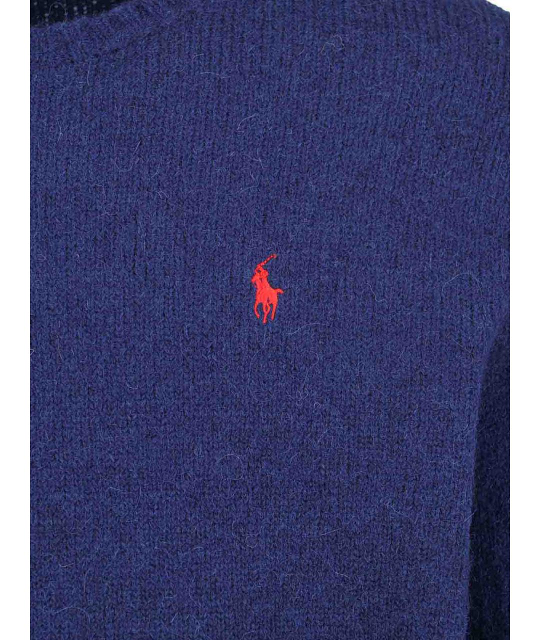 POLO RALPH LAUREN Синий шерстяной джемпер / свитер, фото 3