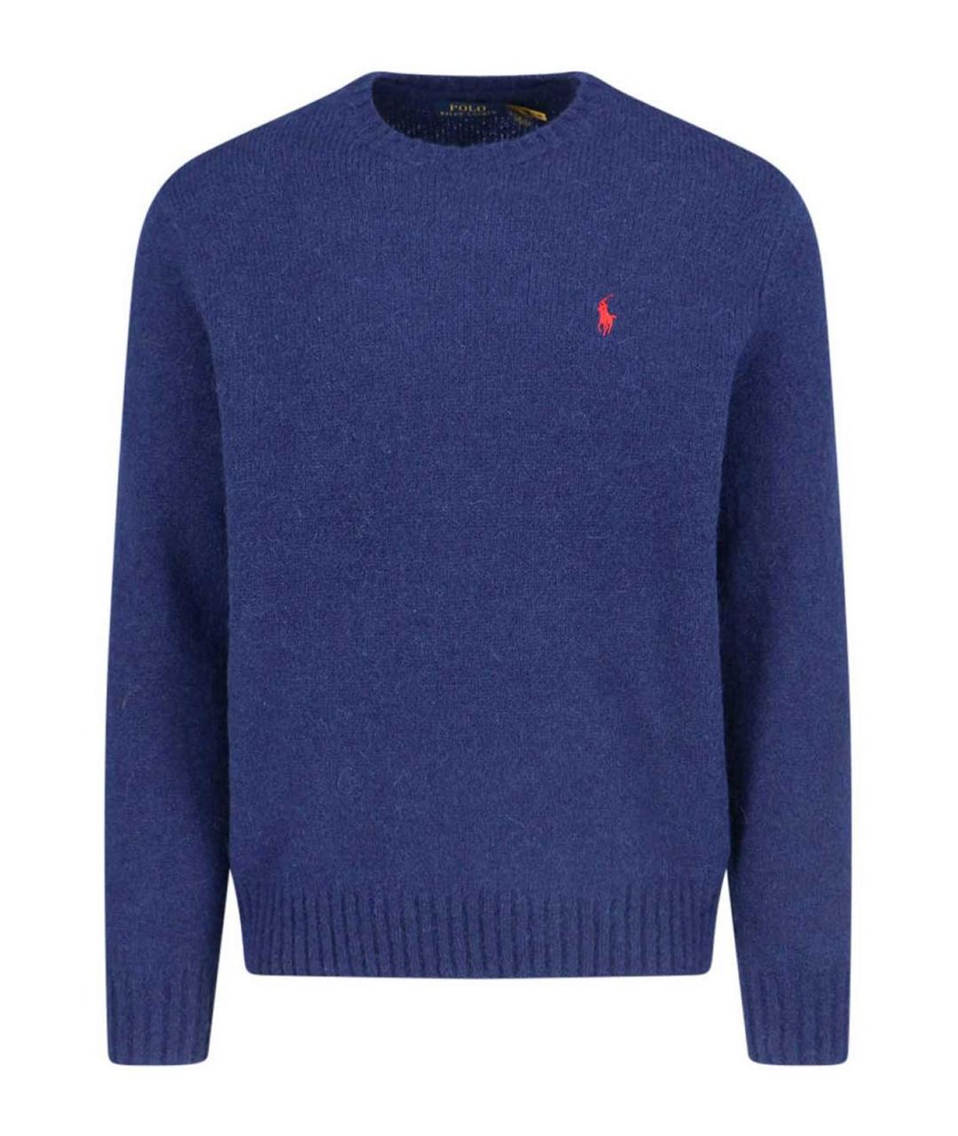 POLO RALPH LAUREN Синий шерстяной джемпер / свитер, фото 1