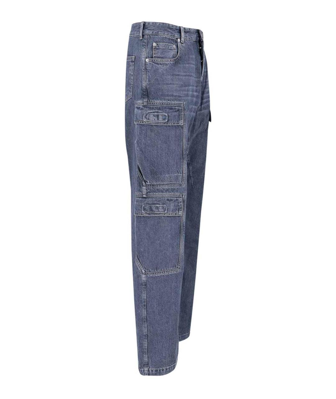 RICK OWENS Синие хлопковые джинсы, фото 3