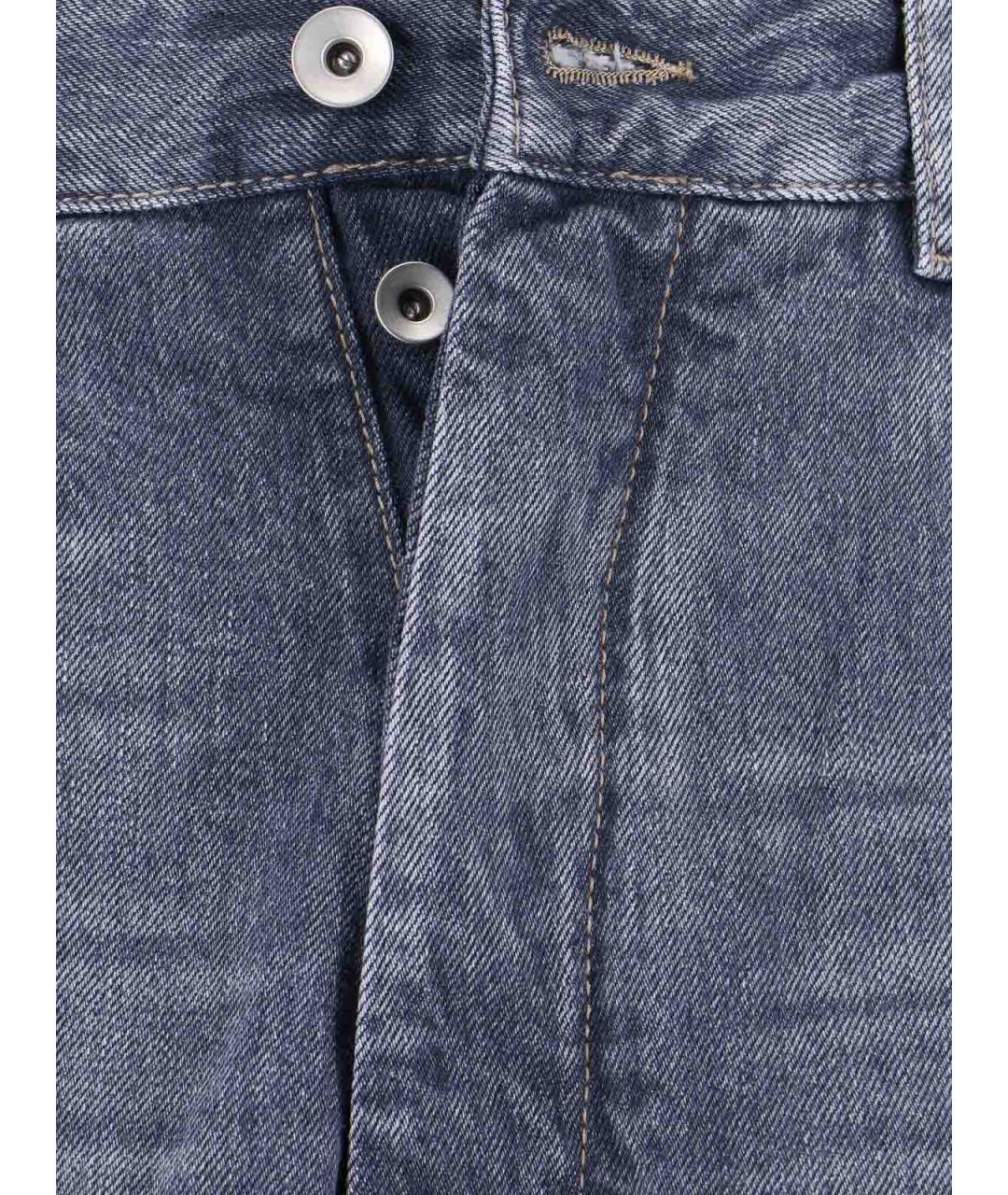 RICK OWENS Синие хлопковые джинсы, фото 5