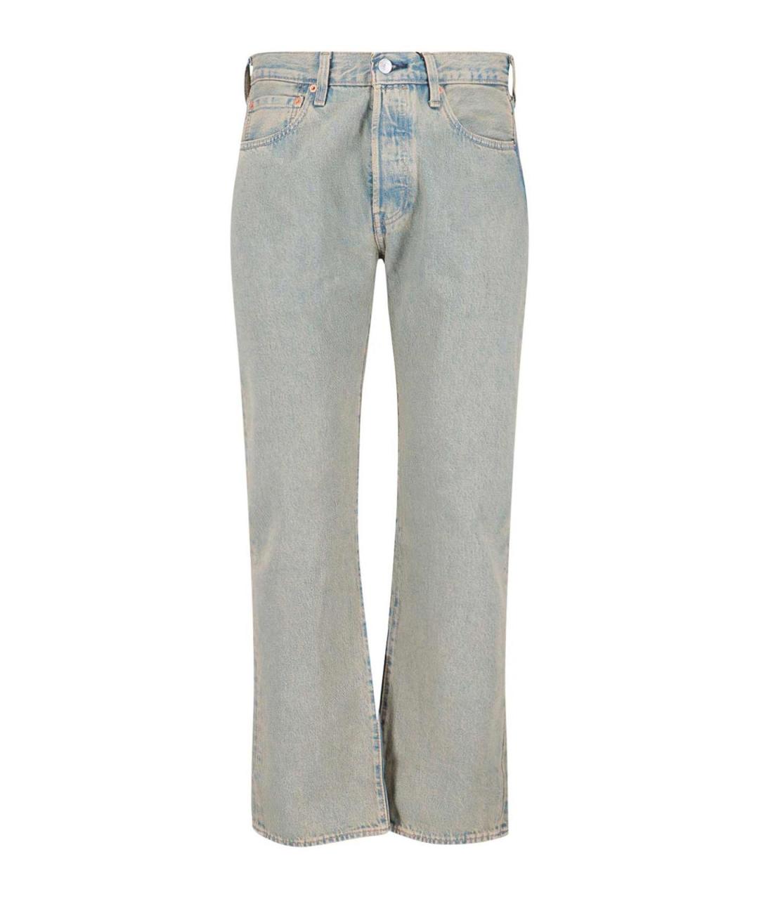 LEVI'S Синие хлопковые прямые джинсы, фото 1