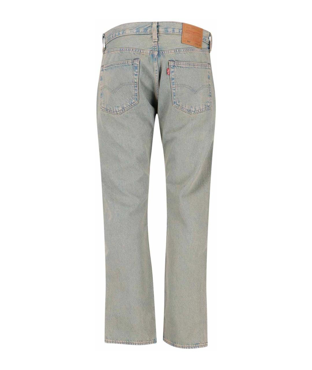 LEVI'S Синие хлопковые прямые джинсы, фото 2