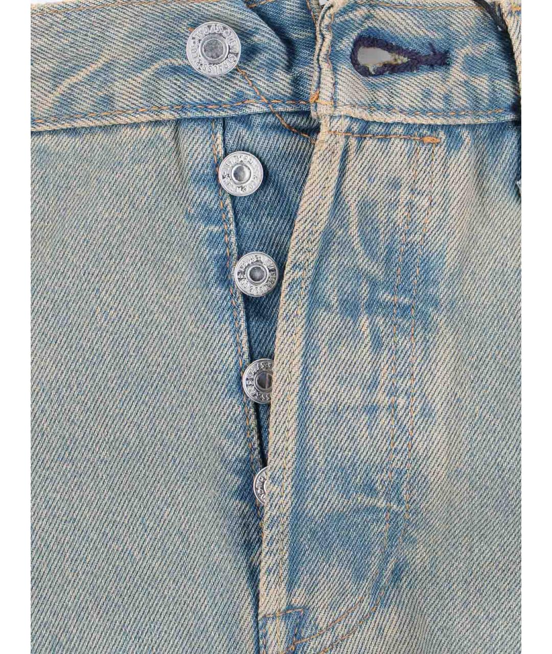 LEVI'S Синие хлопковые прямые джинсы, фото 5