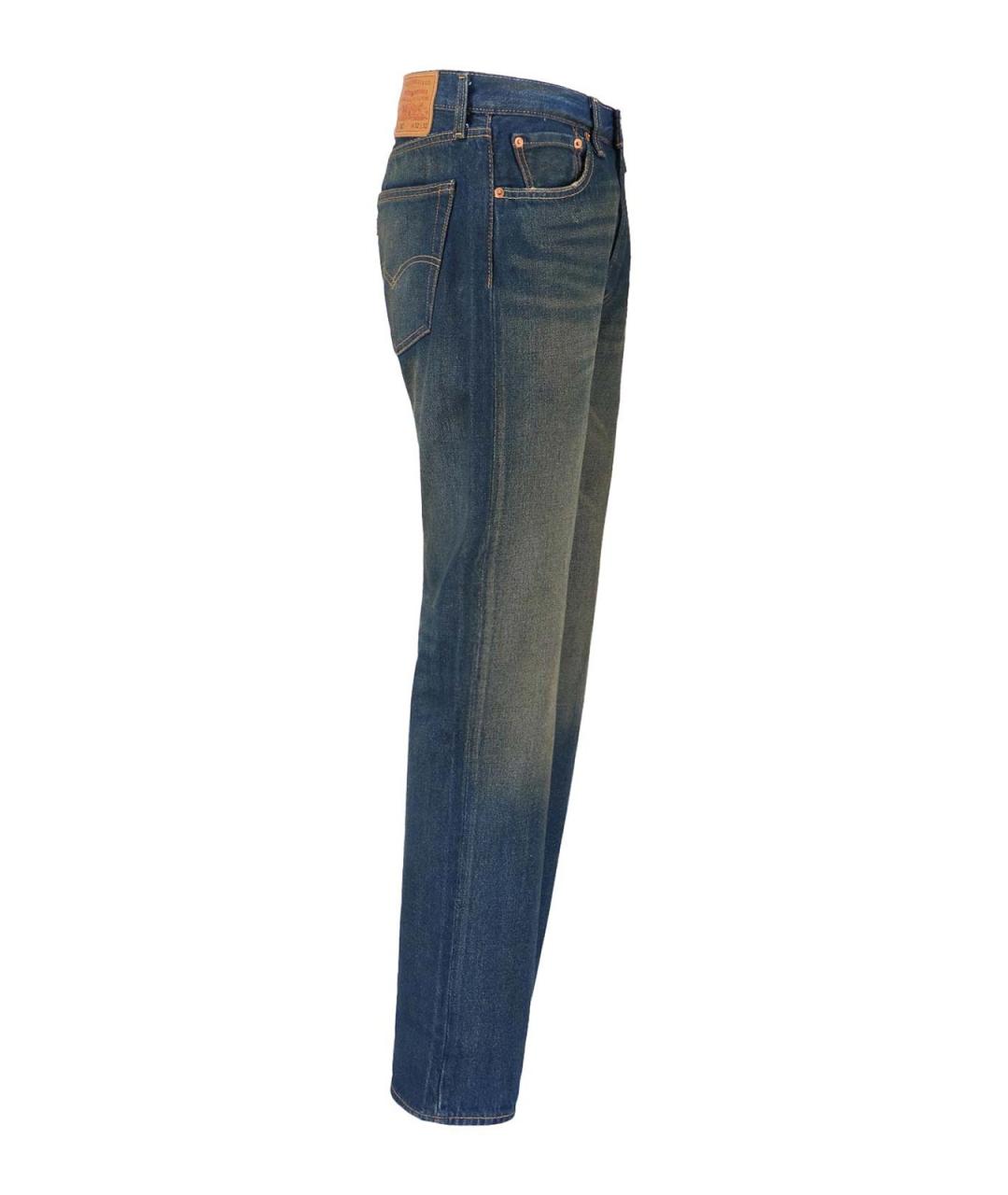 LEVI'S Синие хлопковые прямые джинсы, фото 3