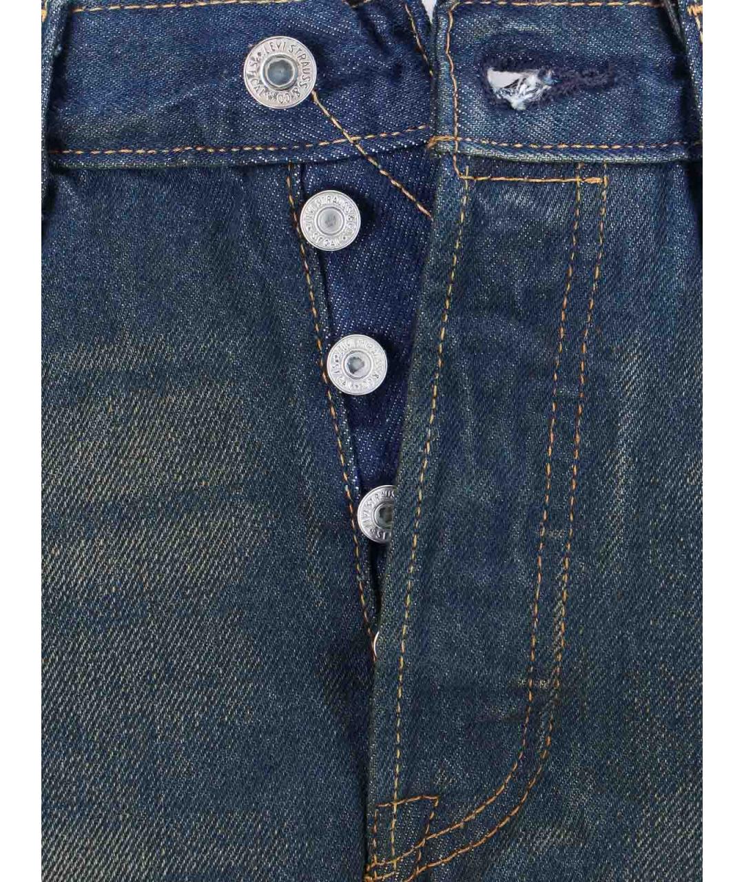LEVI'S Синие хлопковые прямые джинсы, фото 5