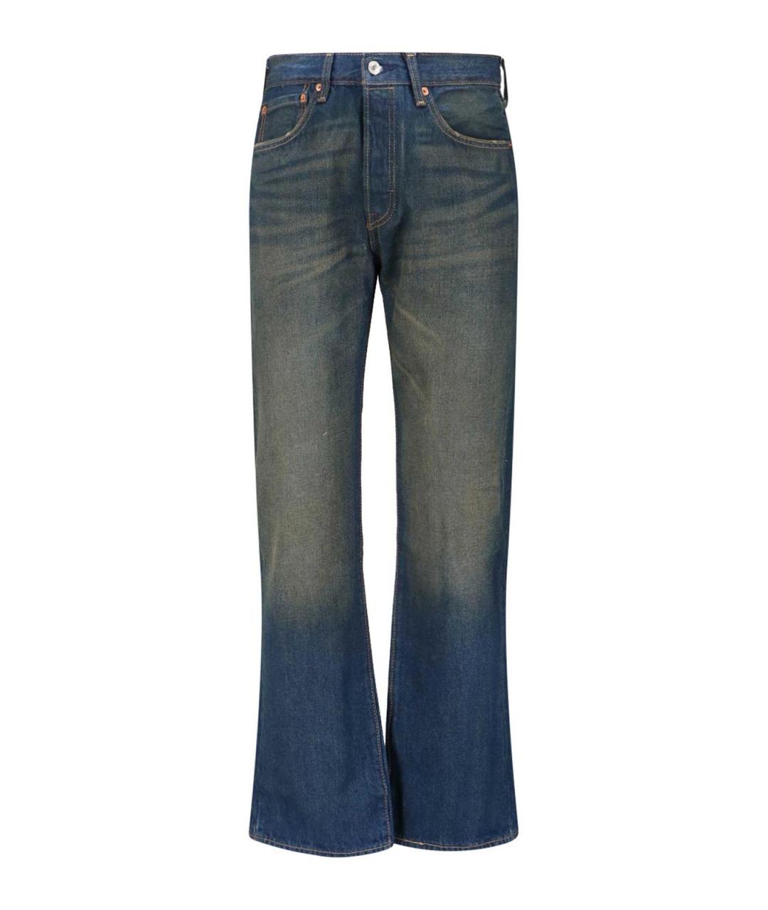 LEVI'S Синие хлопковые прямые джинсы, фото 1