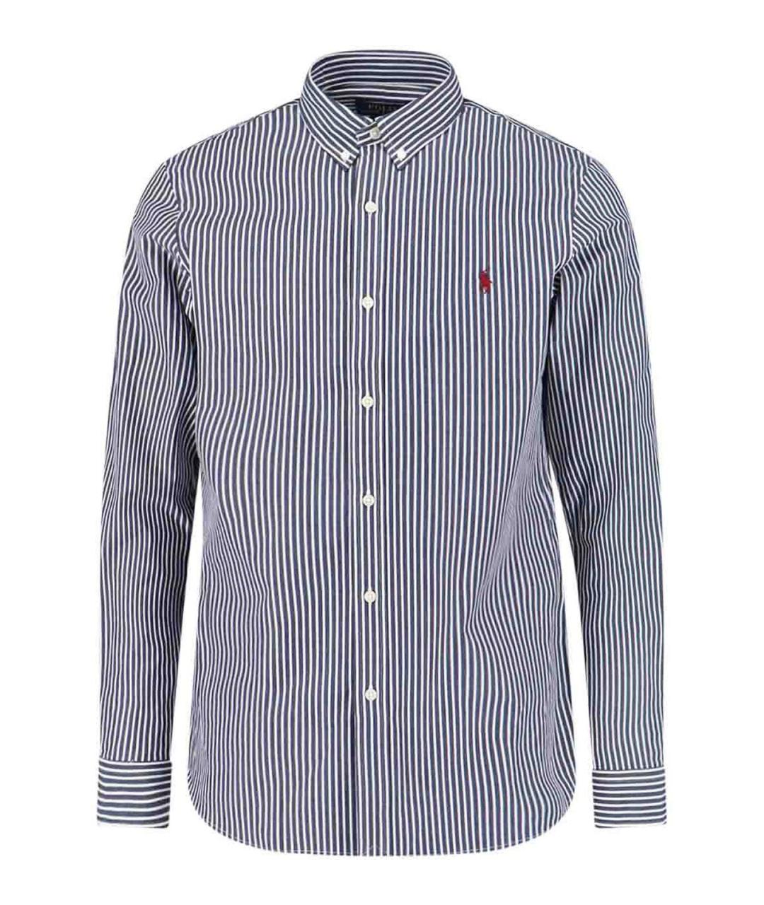 POLO RALPH LAUREN Синяя хлопковая классическая рубашка, фото 1
