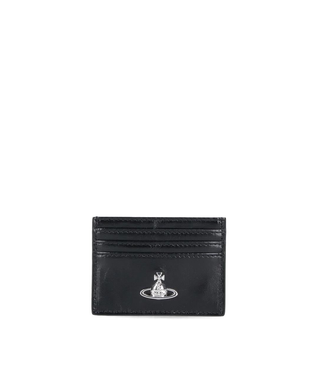 VIVIENNE WESTWOOD Черный кожаный кошелек, фото 1