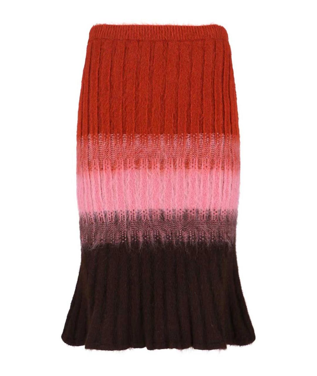 FENDI Мульти шерстяная юбка миди, фото 1