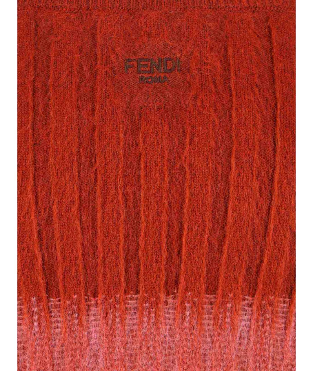 FENDI Мульти шерстяная юбка миди, фото 4