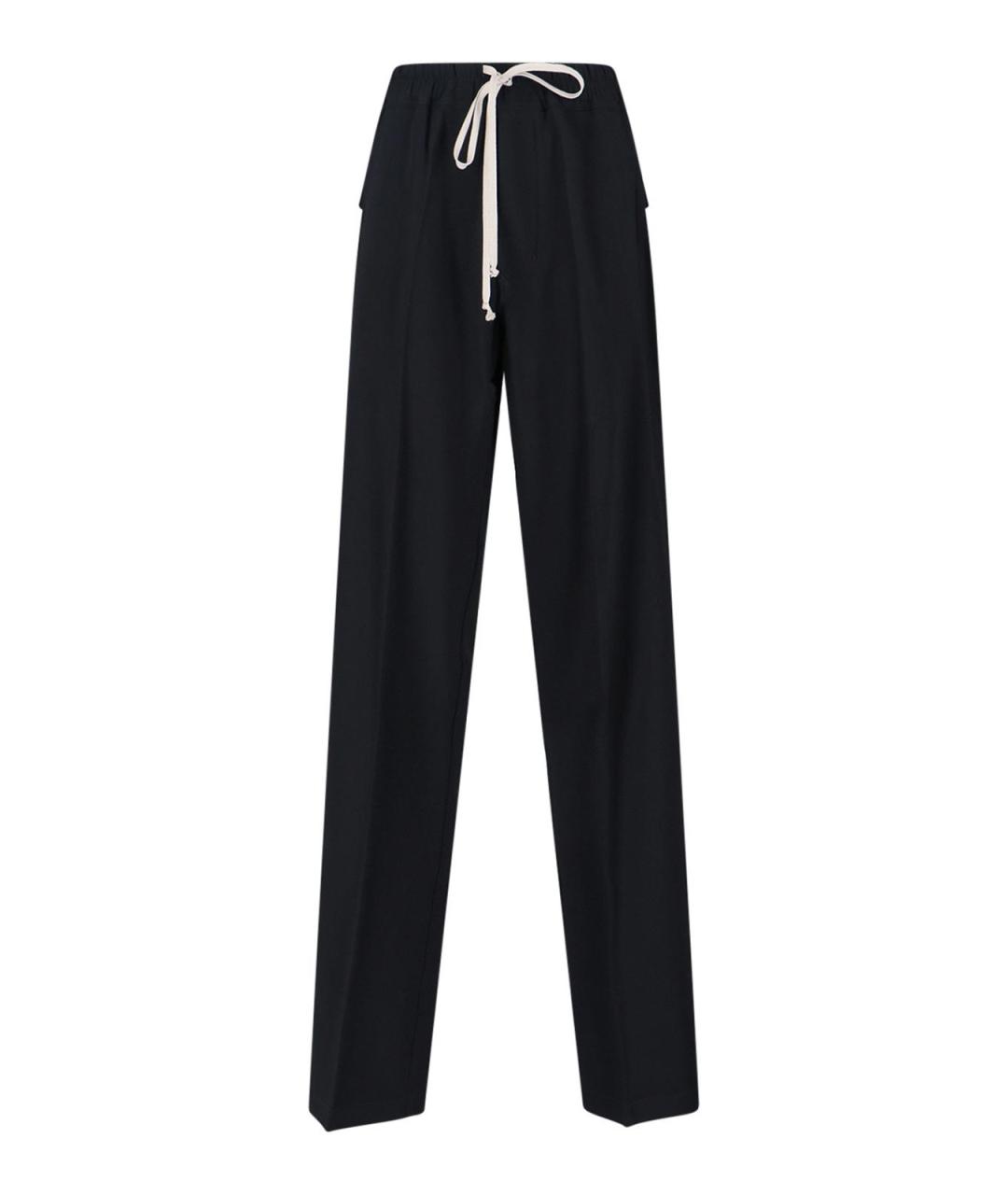 RICK OWENS Черные вискозные спортивные брюки и шорты, фото 1