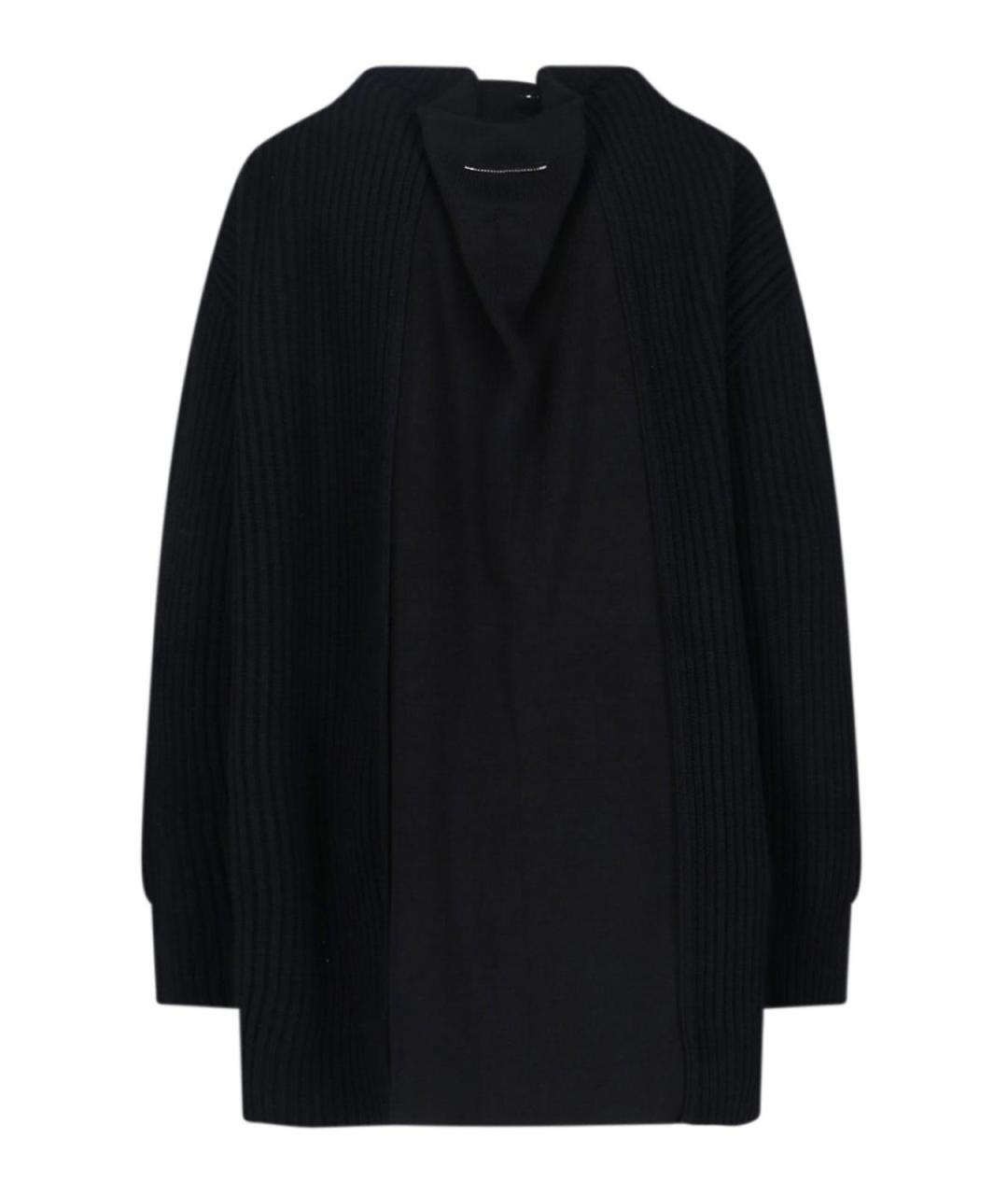 MM6 MAISON MARGIELA Черное шерстяное повседневное платье, фото 2