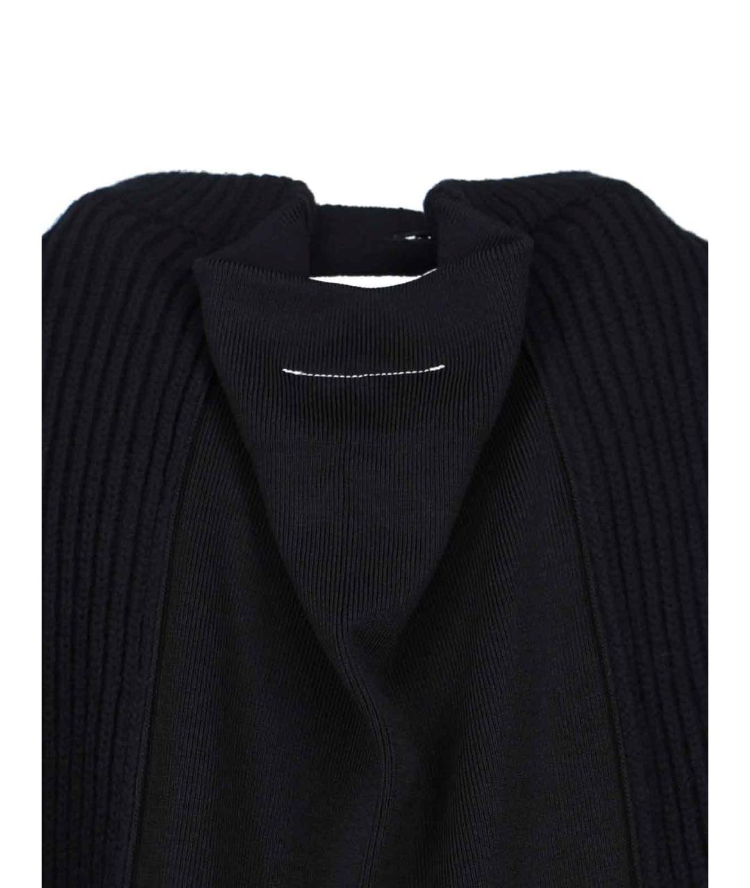 MM6 MAISON MARGIELA Черное шерстяное повседневное платье, фото 3