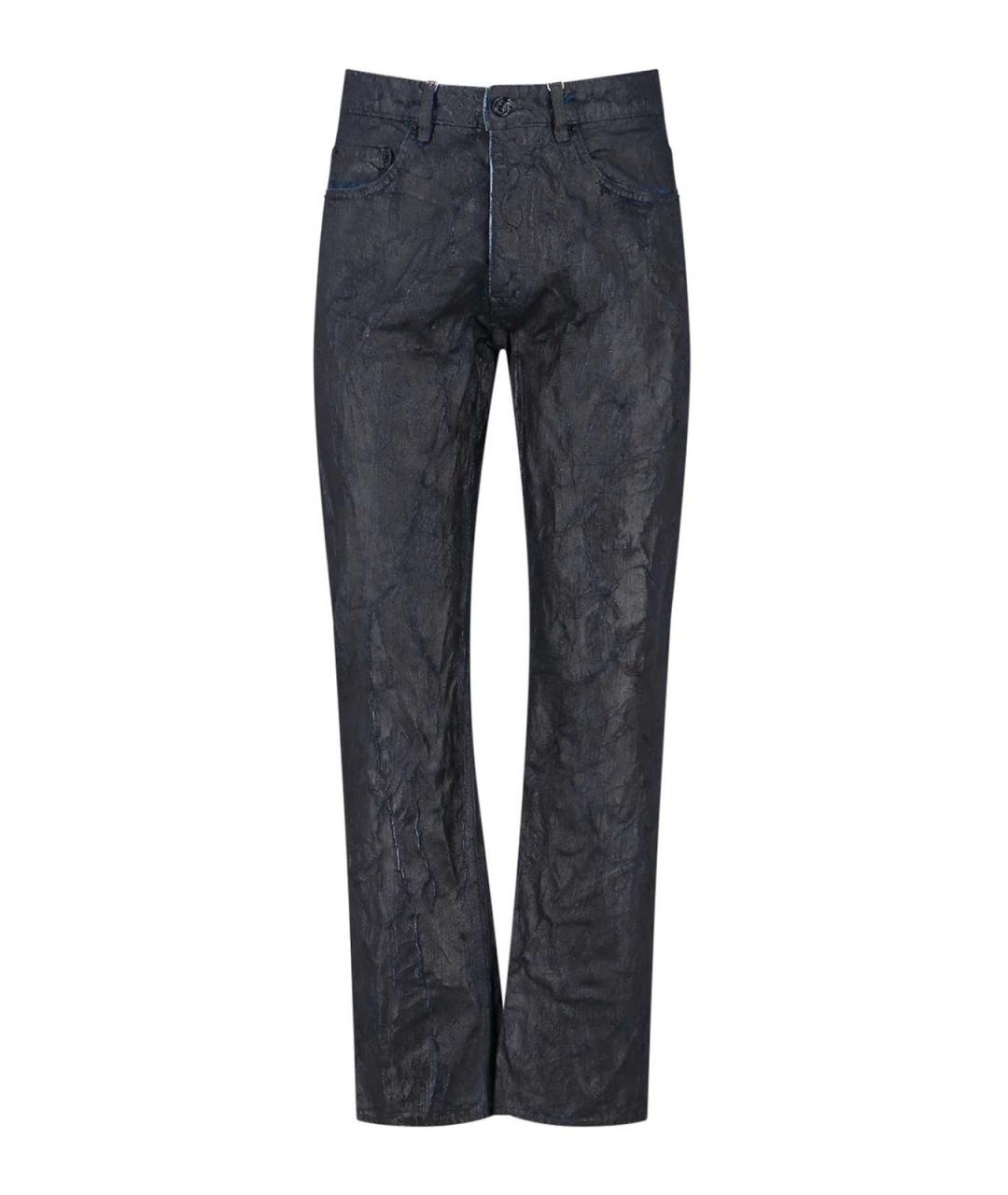 MM6 MAISON MARGIELA Черные хлопковые прямые джинсы, фото 1