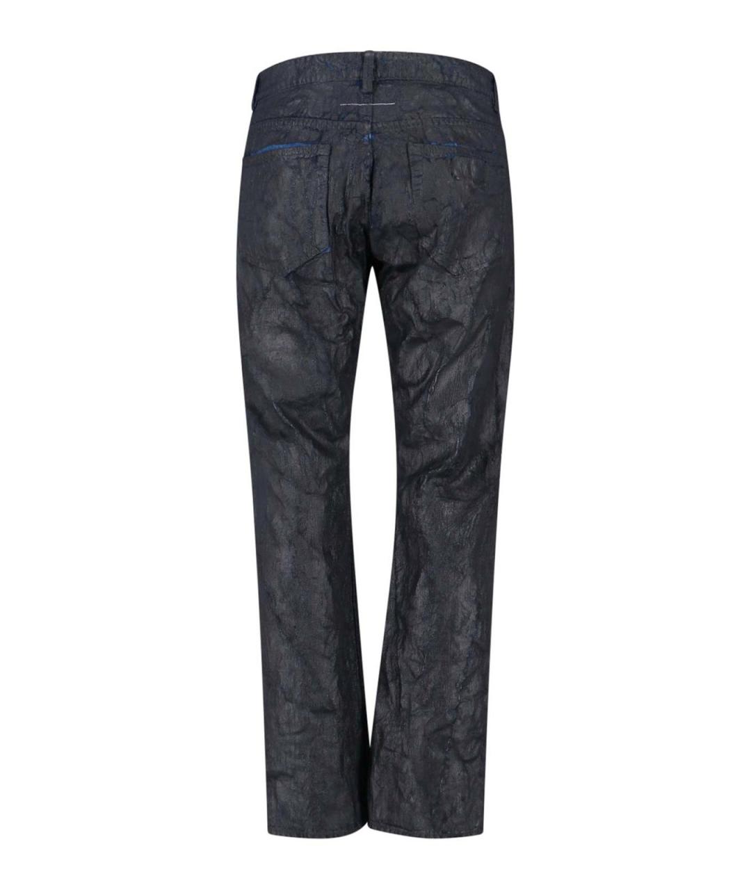 MM6 MAISON MARGIELA Черные хлопковые прямые джинсы, фото 2