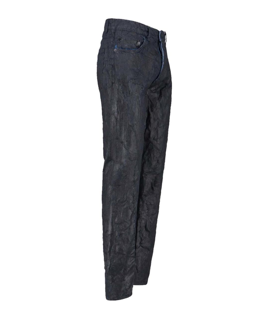 MM6 MAISON MARGIELA Черные хлопковые прямые джинсы, фото 3