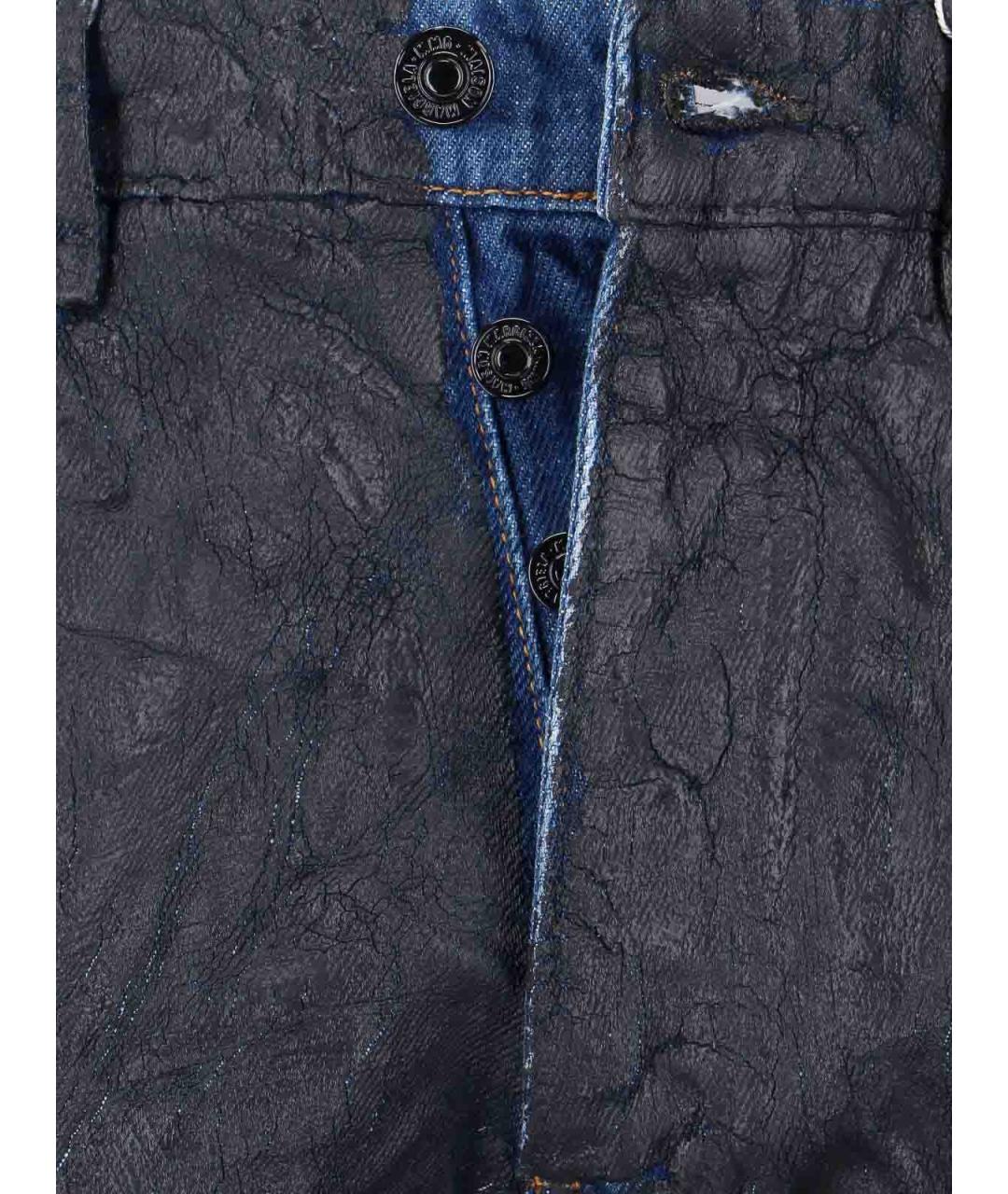 MM6 MAISON MARGIELA Черные хлопковые прямые джинсы, фото 5