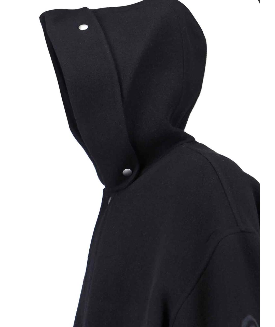 JIL SANDER Черное шерстяное пальто, фото 4