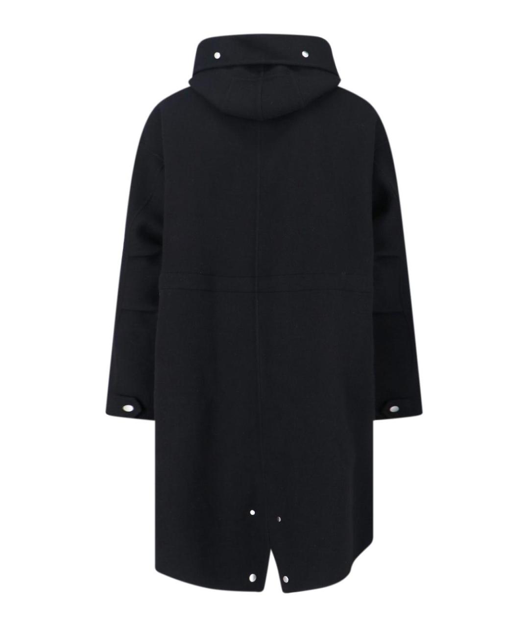 JIL SANDER Черное шерстяное пальто, фото 2