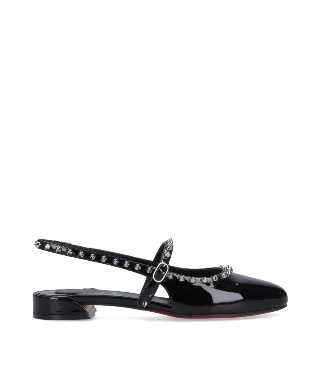CHRISTIAN LOUBOUTIN Черные резиновые туфли, фото 1