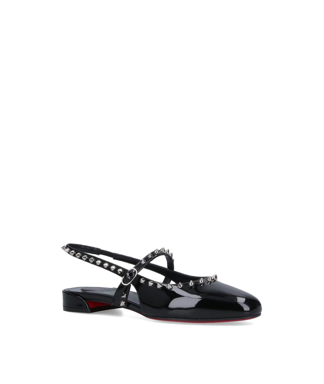 CHRISTIAN LOUBOUTIN Черные резиновые туфли, фото 2