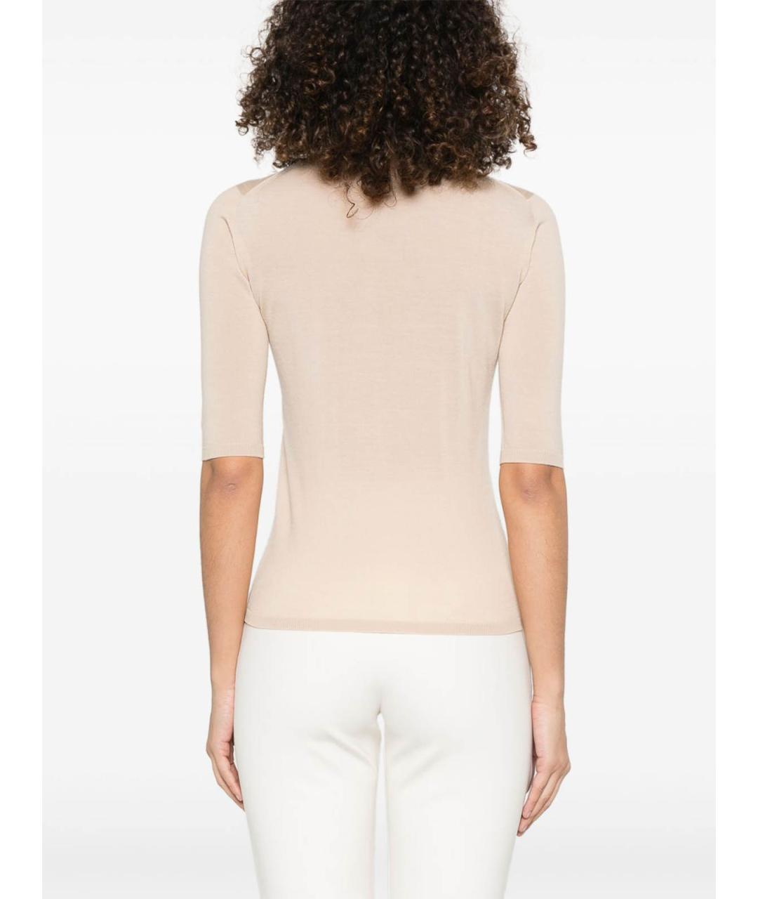 MAX MARA Белая шерстяная водолазка, фото 4