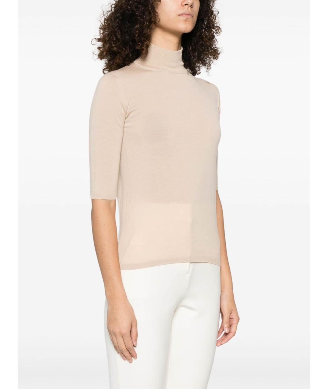 MAX MARA Белая шерстяная водолазка, фото 2