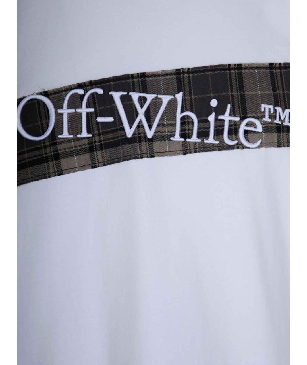 OFF-WHITE Белая хлопковая футболка, фото 3