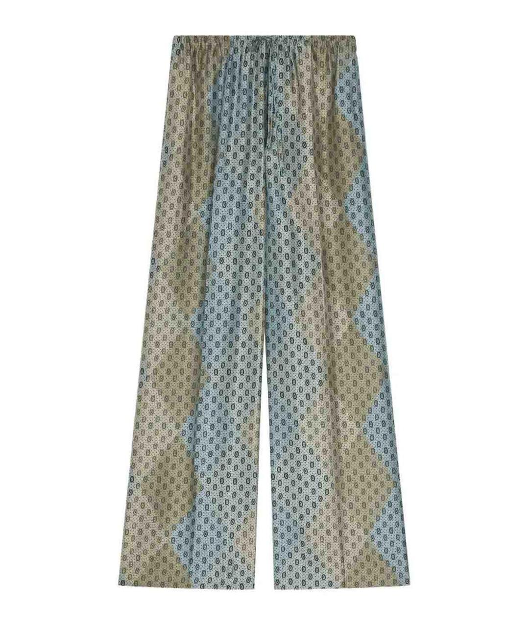 DRIES VAN NOTEN Мульти шелковые брюки широкие, фото 1