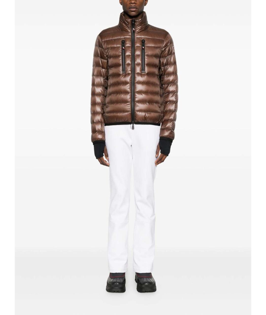 MONCLER Коричневый пуховик, фото 2