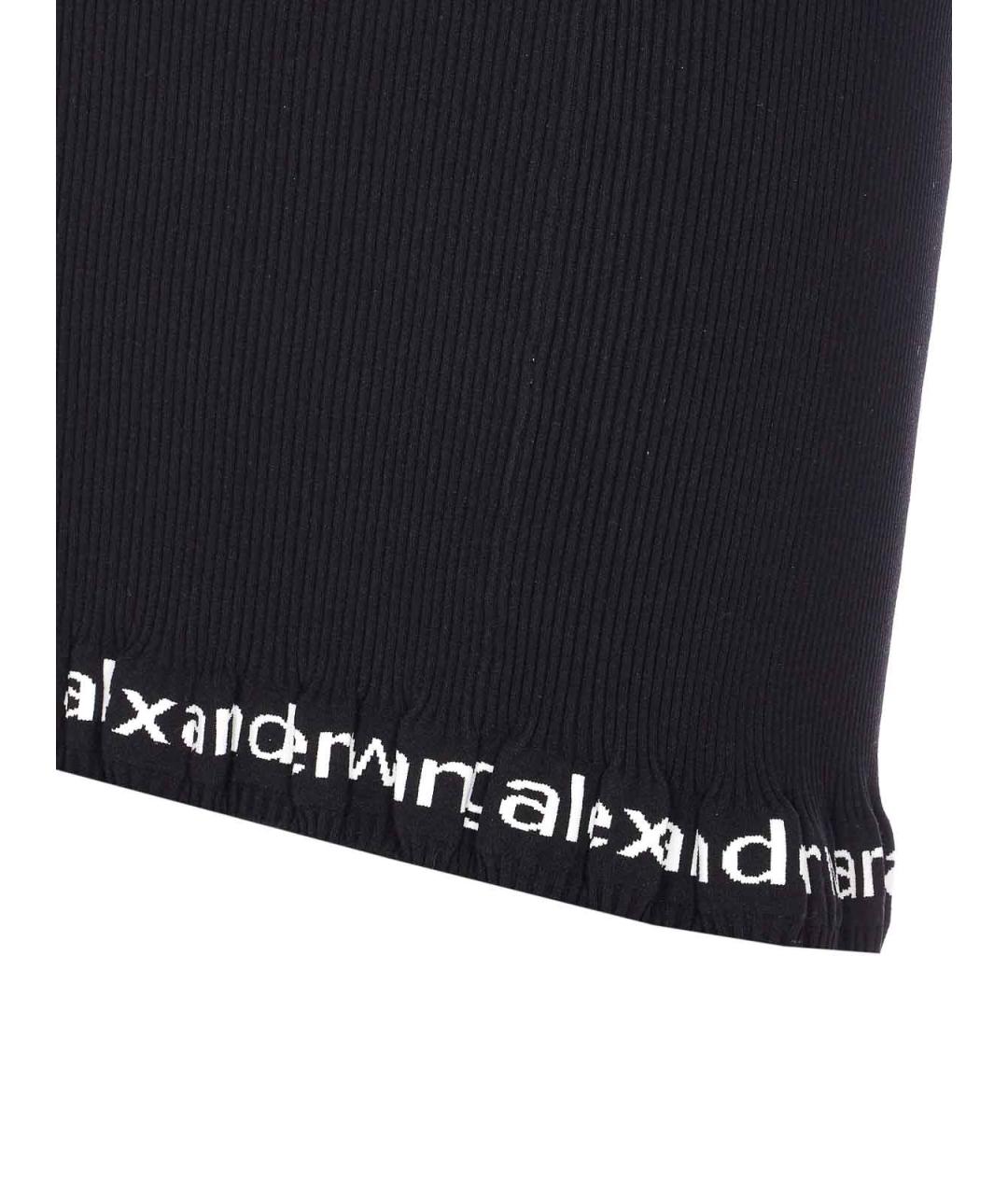 ALEXANDER WANG Черная полиамидовая юбка мини, фото 3