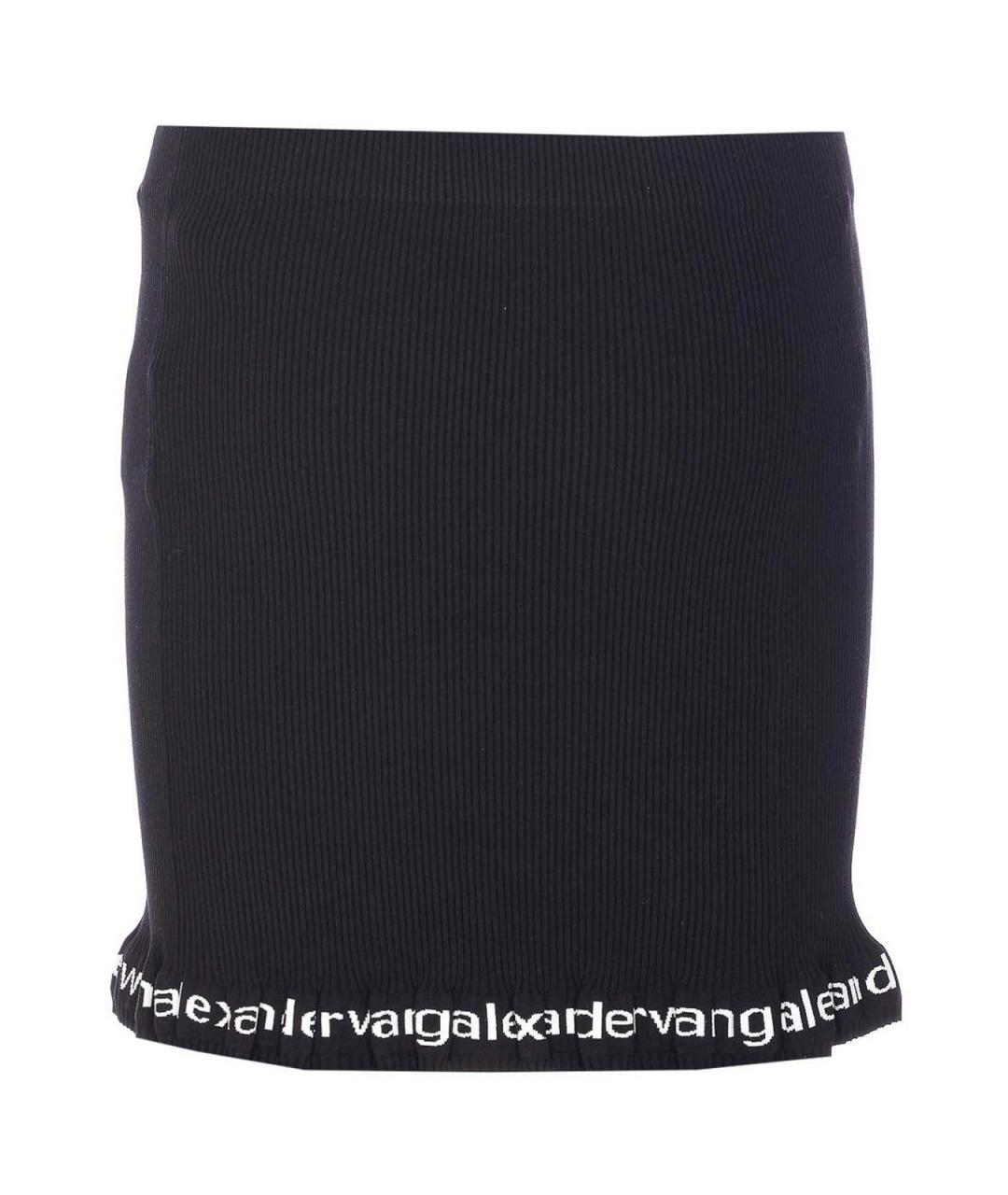 ALEXANDER WANG Черная полиамидовая юбка мини, фото 2