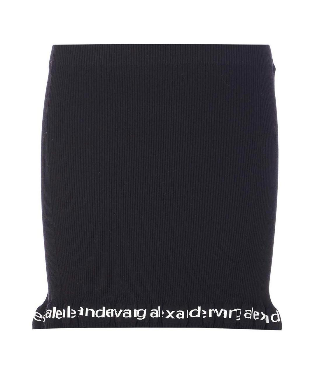 ALEXANDER WANG Черная полиамидовая юбка мини, фото 1