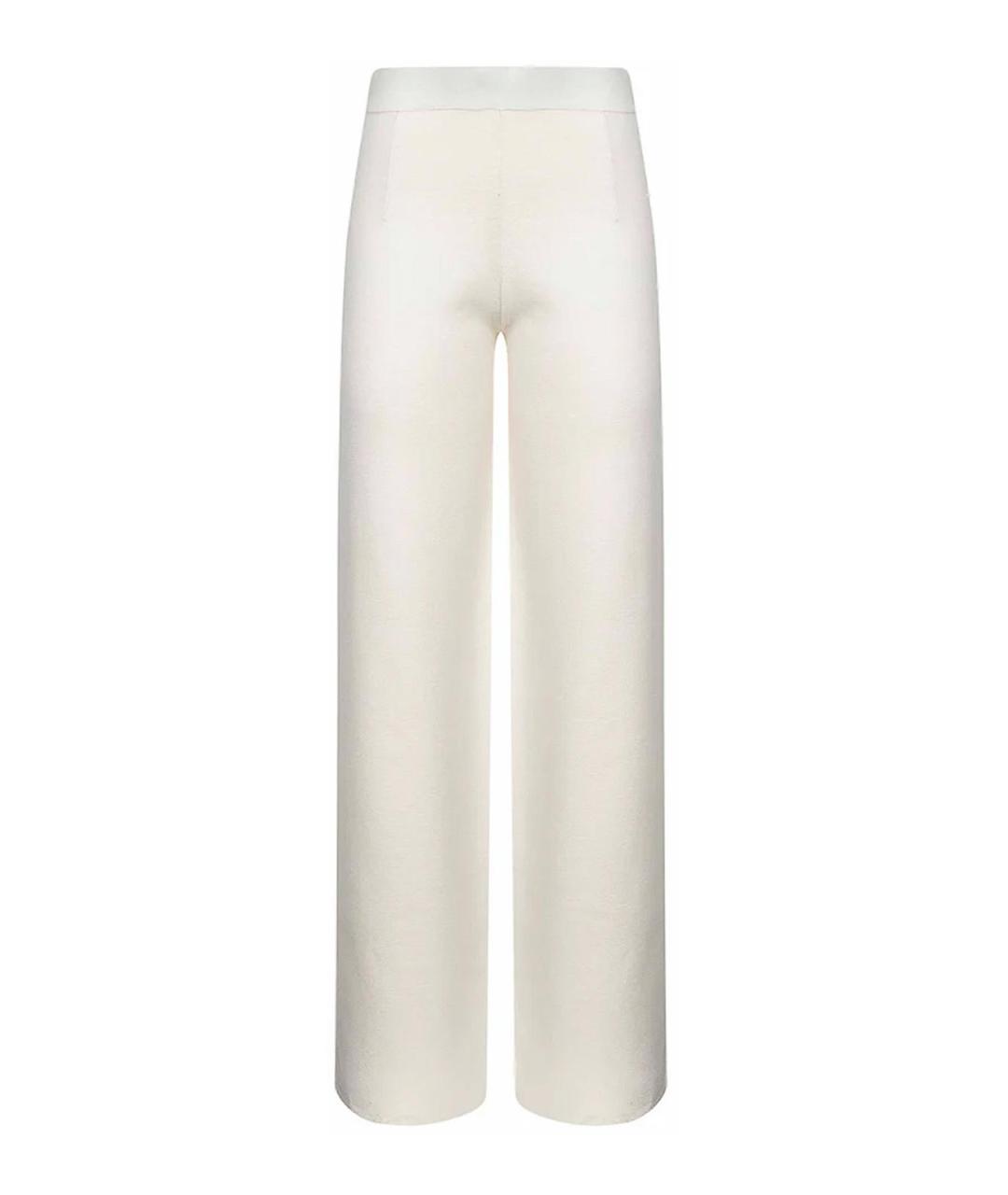MAX MARA STUDIO Белые вискозные брюки широкие, фото 1