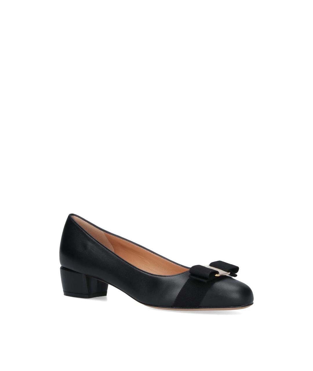 FERRAGAMO Черные кожаные туфли, фото 2
