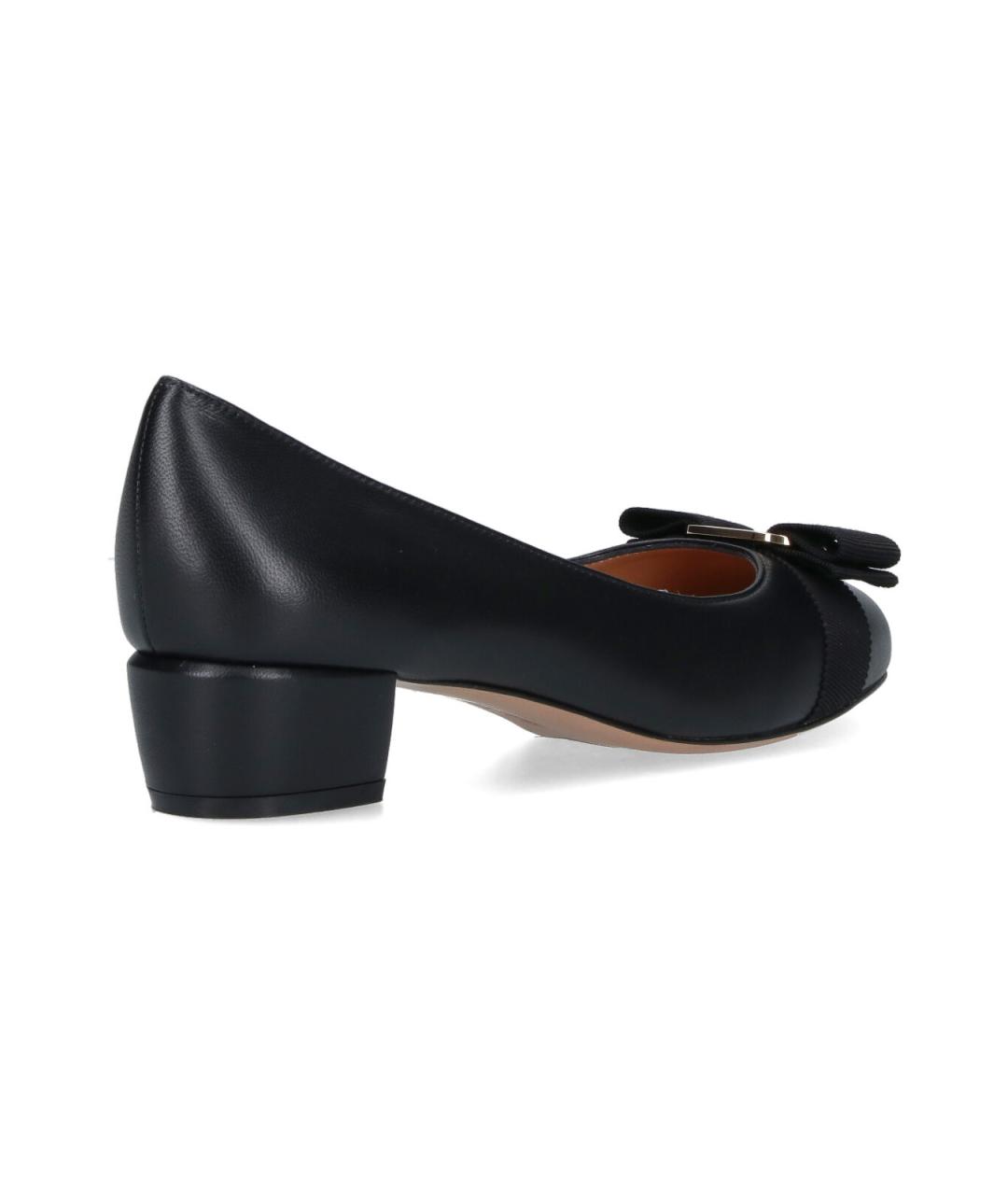 FERRAGAMO Черные кожаные туфли, фото 4