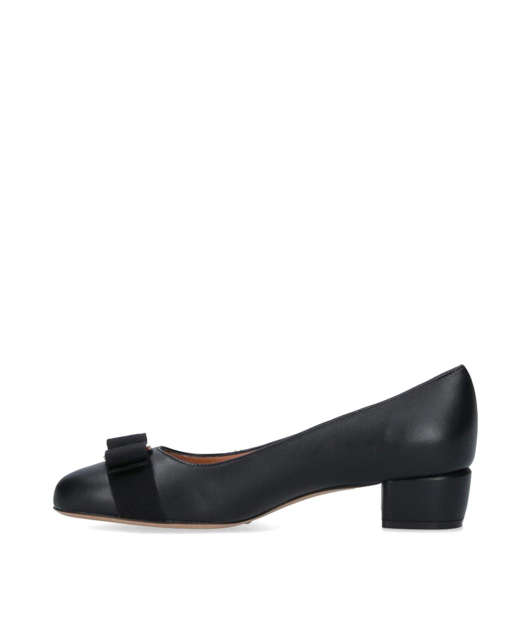 FERRAGAMO Черные кожаные туфли, фото 3