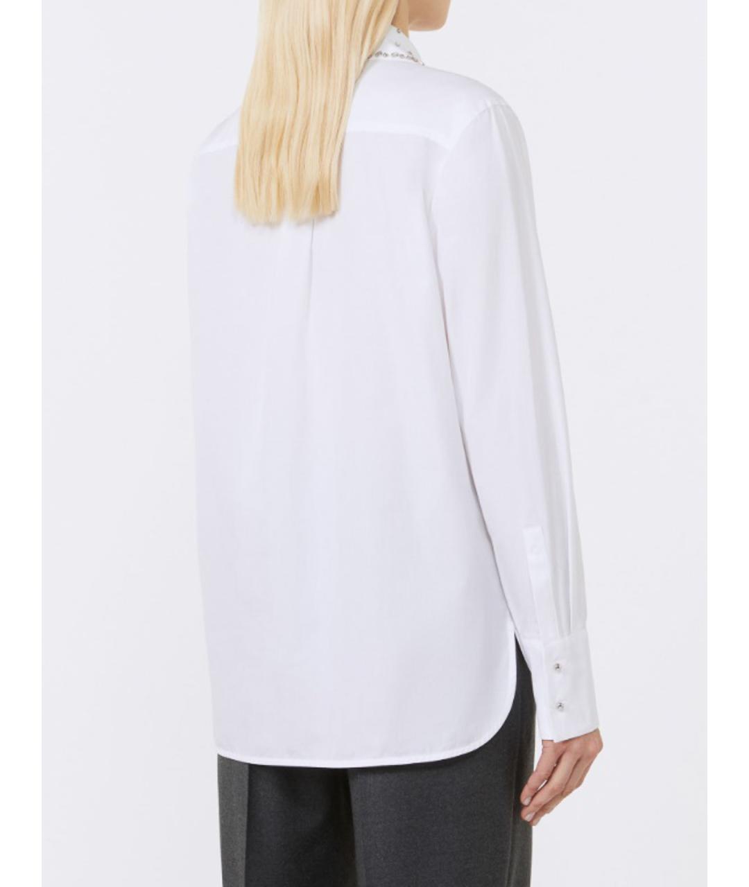 MAX MARA STUDIO Белая хлопковая рубашка, фото 5