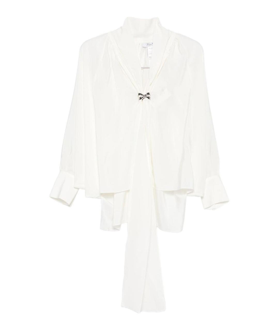 MAX MARA Белая шелковая блузы, фото 1