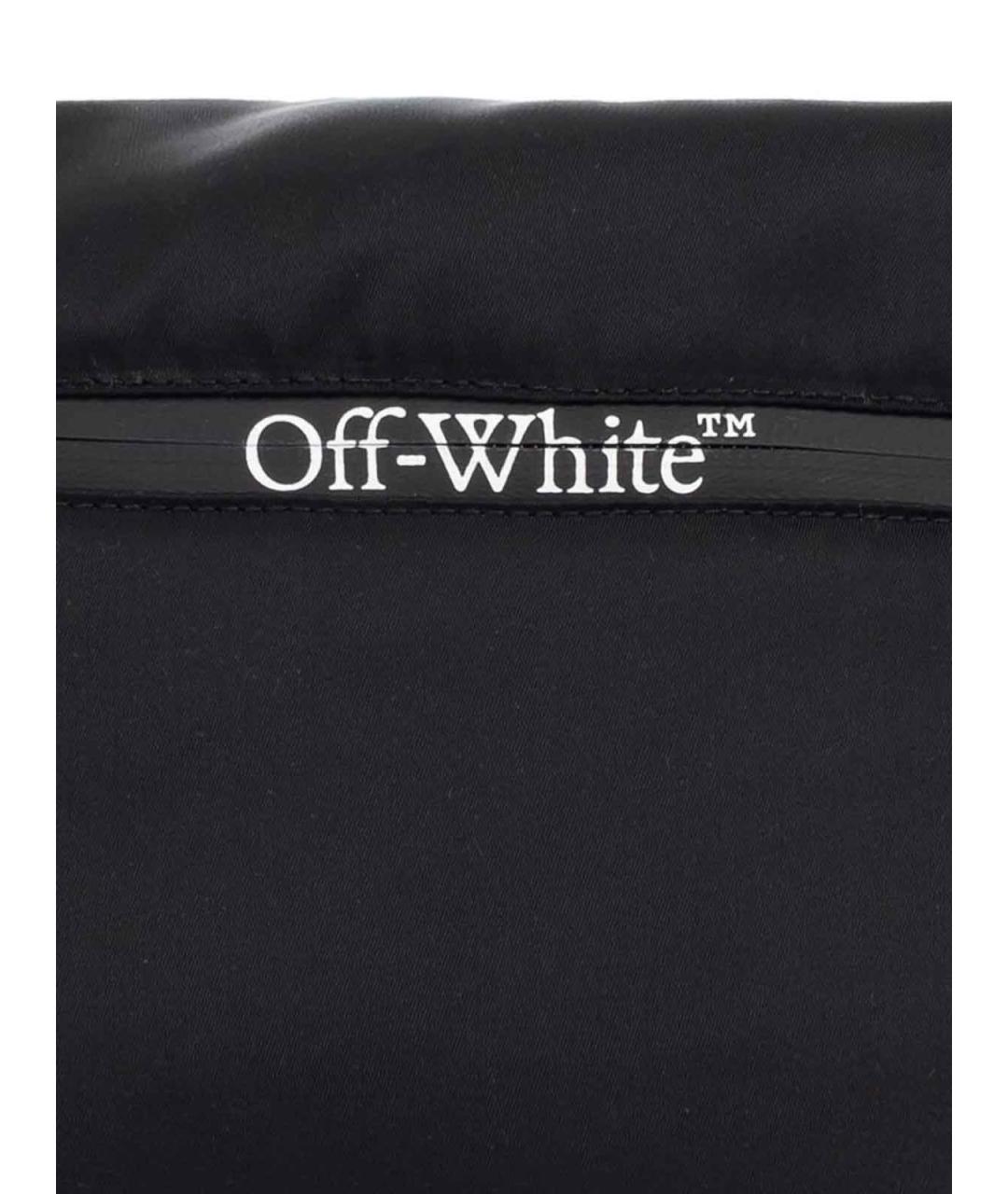 OFF-WHITE Черная кожаная сумка тоут, фото 2
