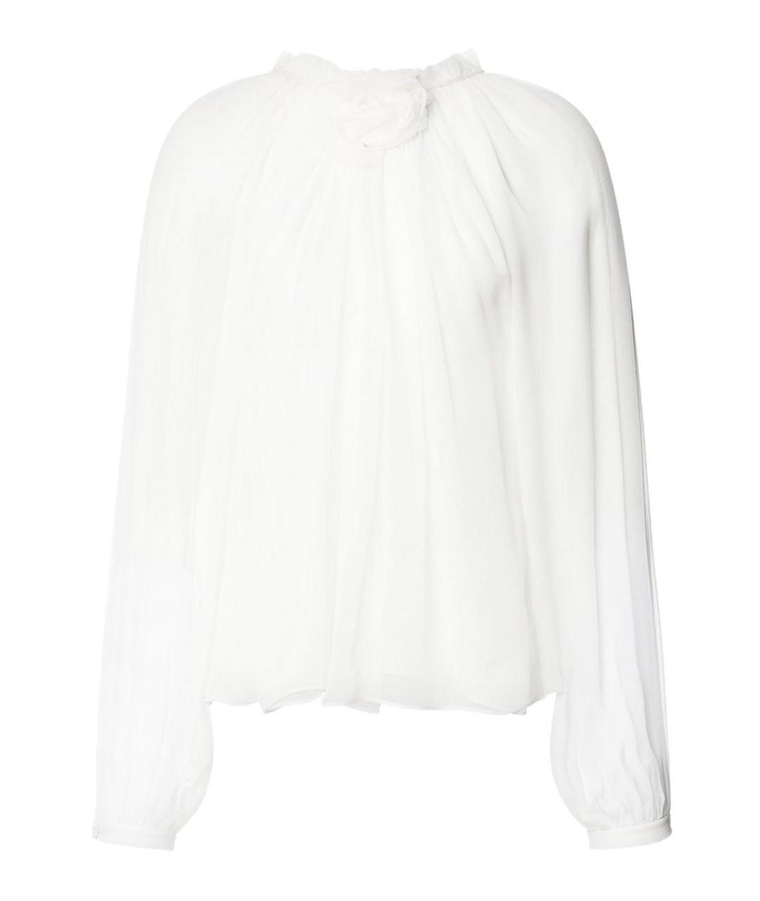 ALBERTA FERRETTI Белая шелковая блузы, фото 1