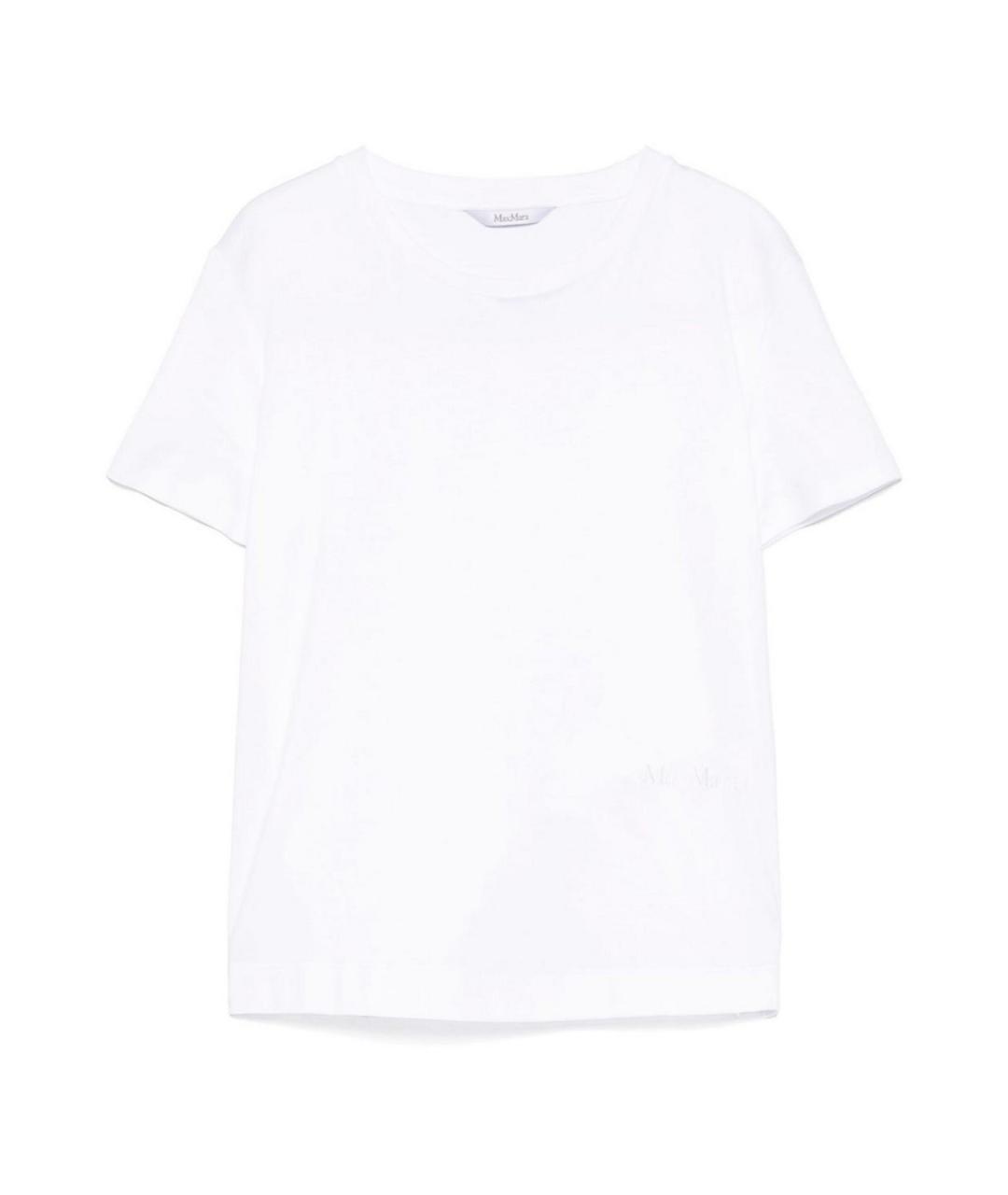 MAX MARA Белая хлопковая футболка, фото 1