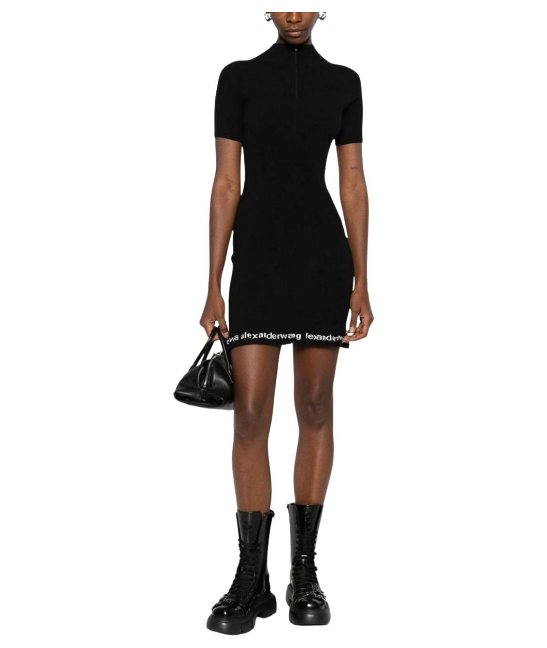 ALEXANDER WANG Черное полиамидовое повседневное платье, фото 2