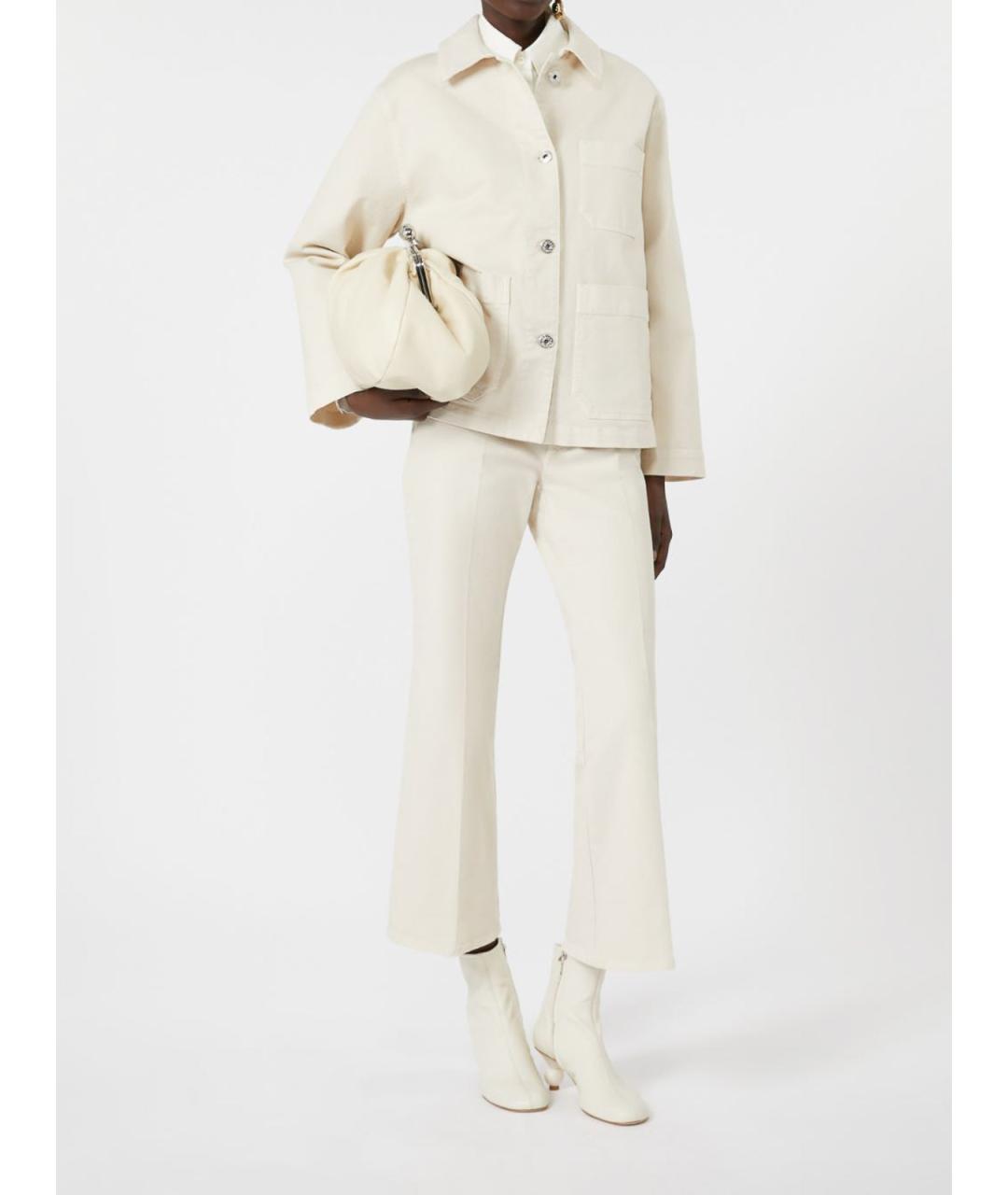 WEEKEND MAX MARA Белая хлопковая куртка, фото 2