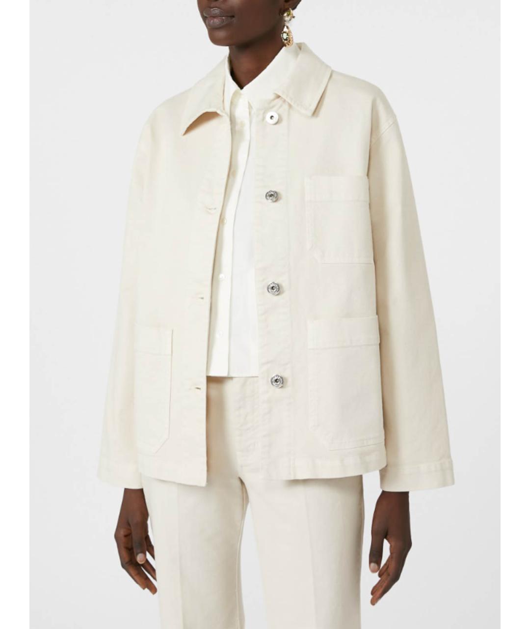 WEEKEND MAX MARA Белая хлопковая куртка, фото 4